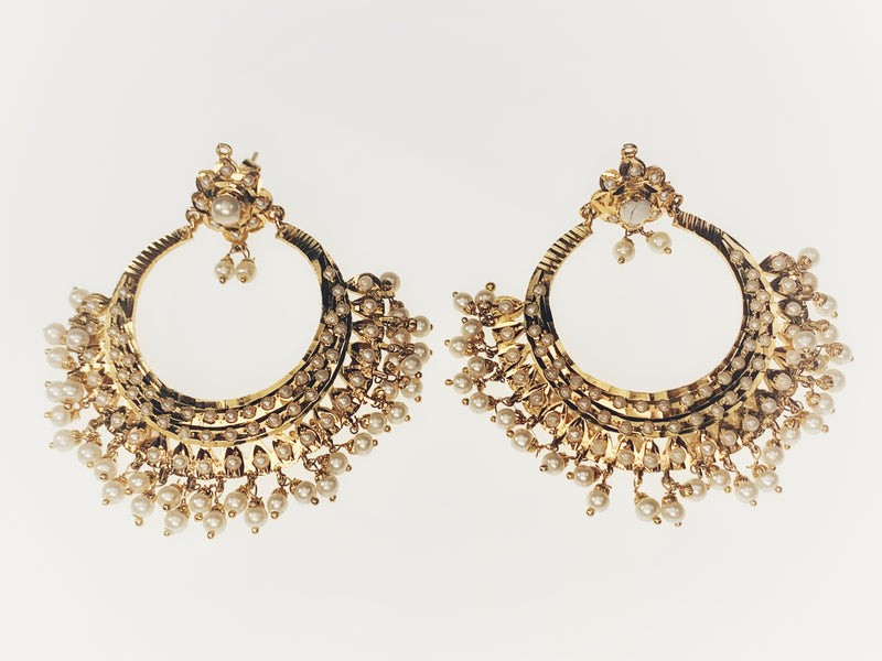 Zohra Earrings in Pearls - bAnuDesigns