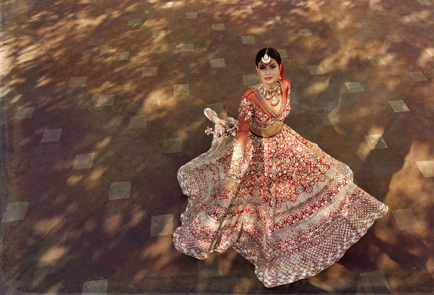 Gulmohar Red Lehenga - Chand BiBi