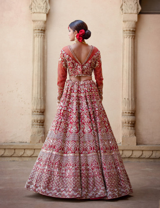 lehenga for brides red