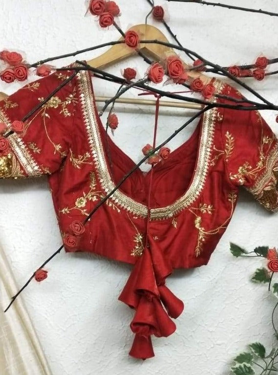 Red and White Minimalist Silk Lehenga for Modern Brides