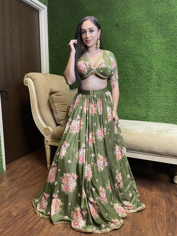 Jasmine Floral Lengha