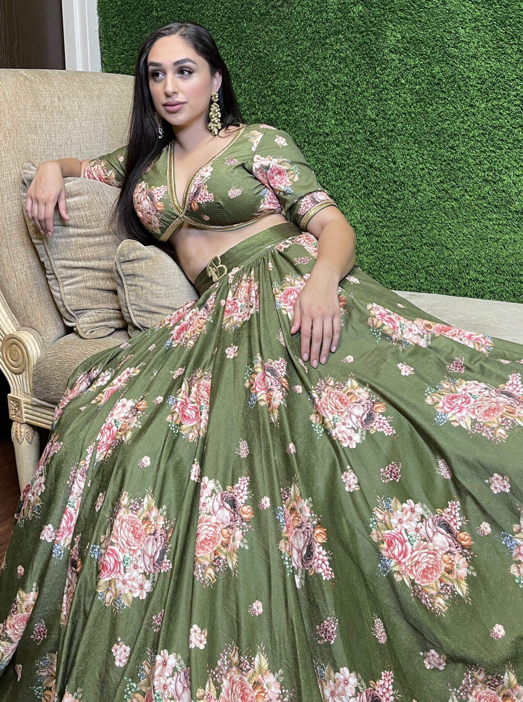 Jasmine Floral Lengha