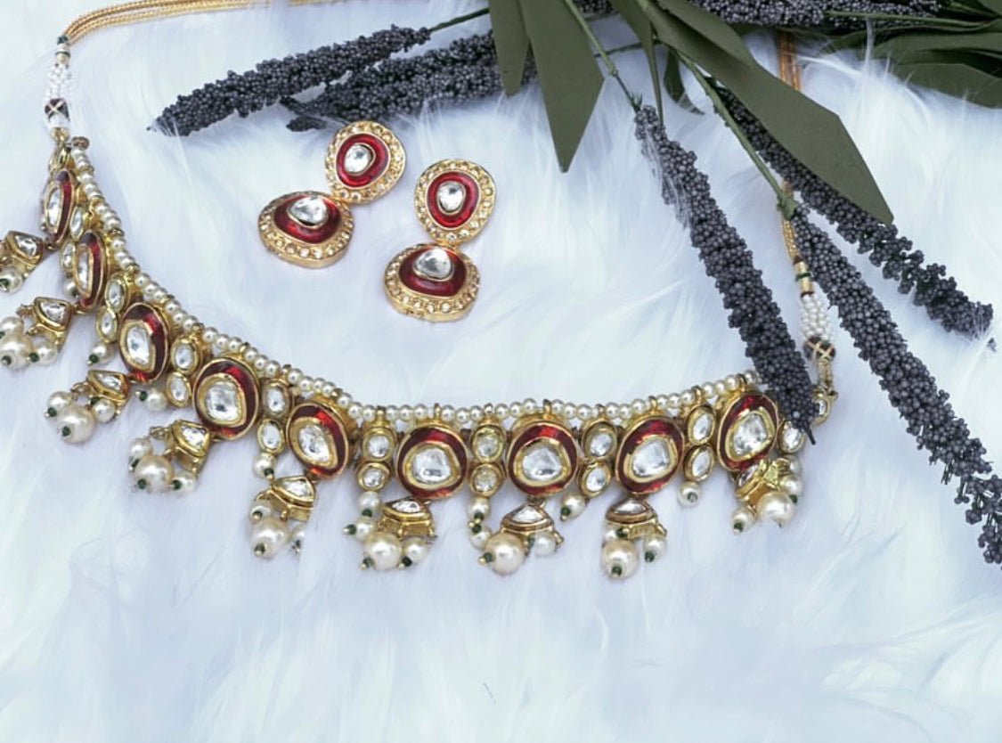 Noor Ruby Pearl Set - bAnuDesigns