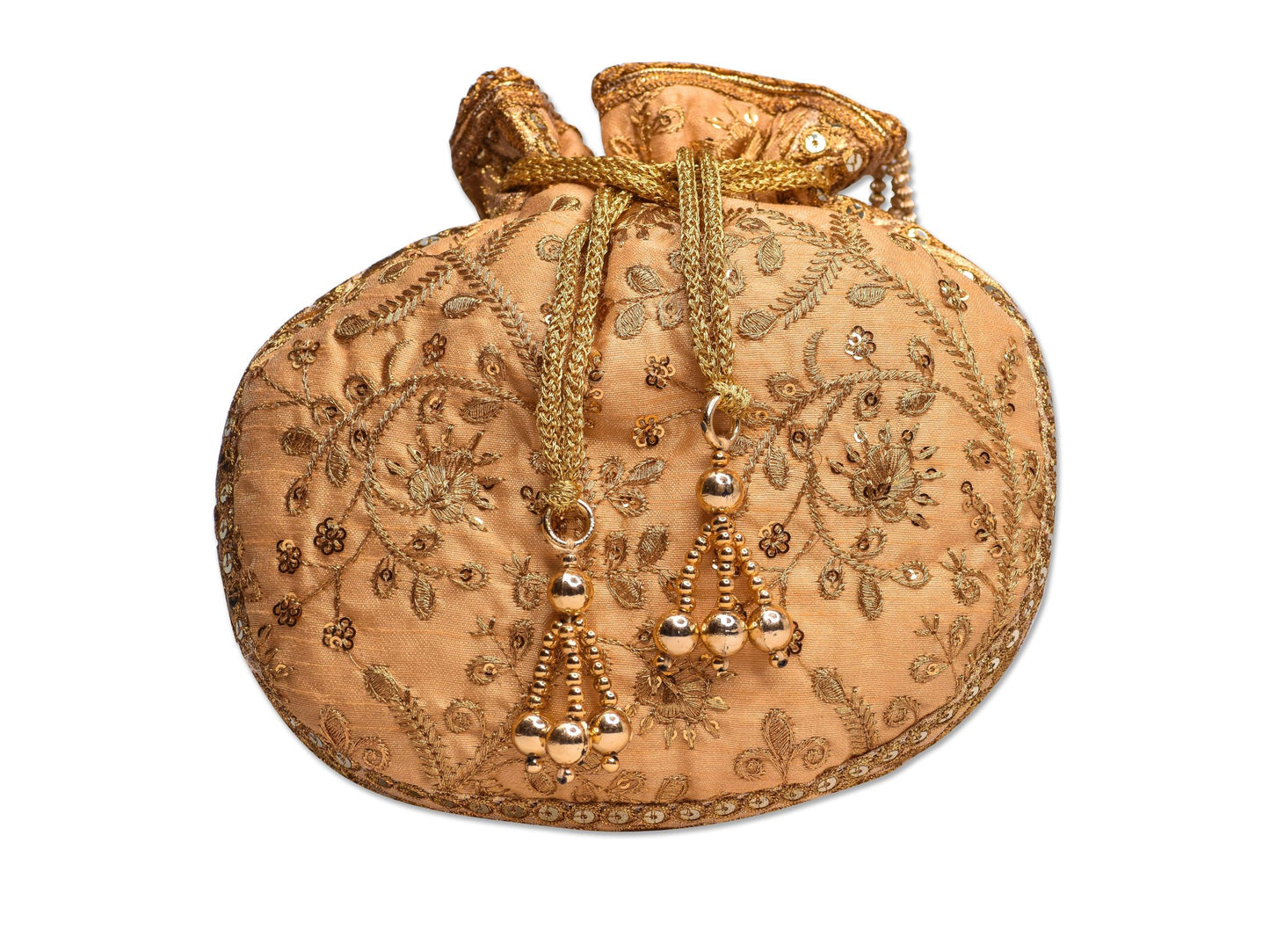 Raw Silk Bag With Zari Embroidery Online in India