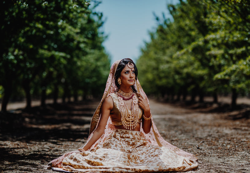 Azhina Bridal Beige Lehenga - Manpreet Toor - bAnuDesigns