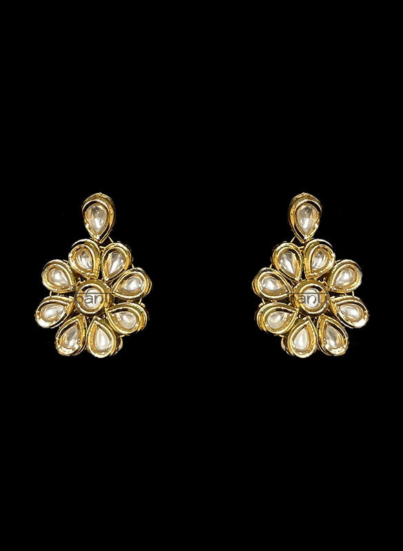 Zavia - Pearl Jewelry Set w/ Kundan Pendant & Earrings for Indian Women