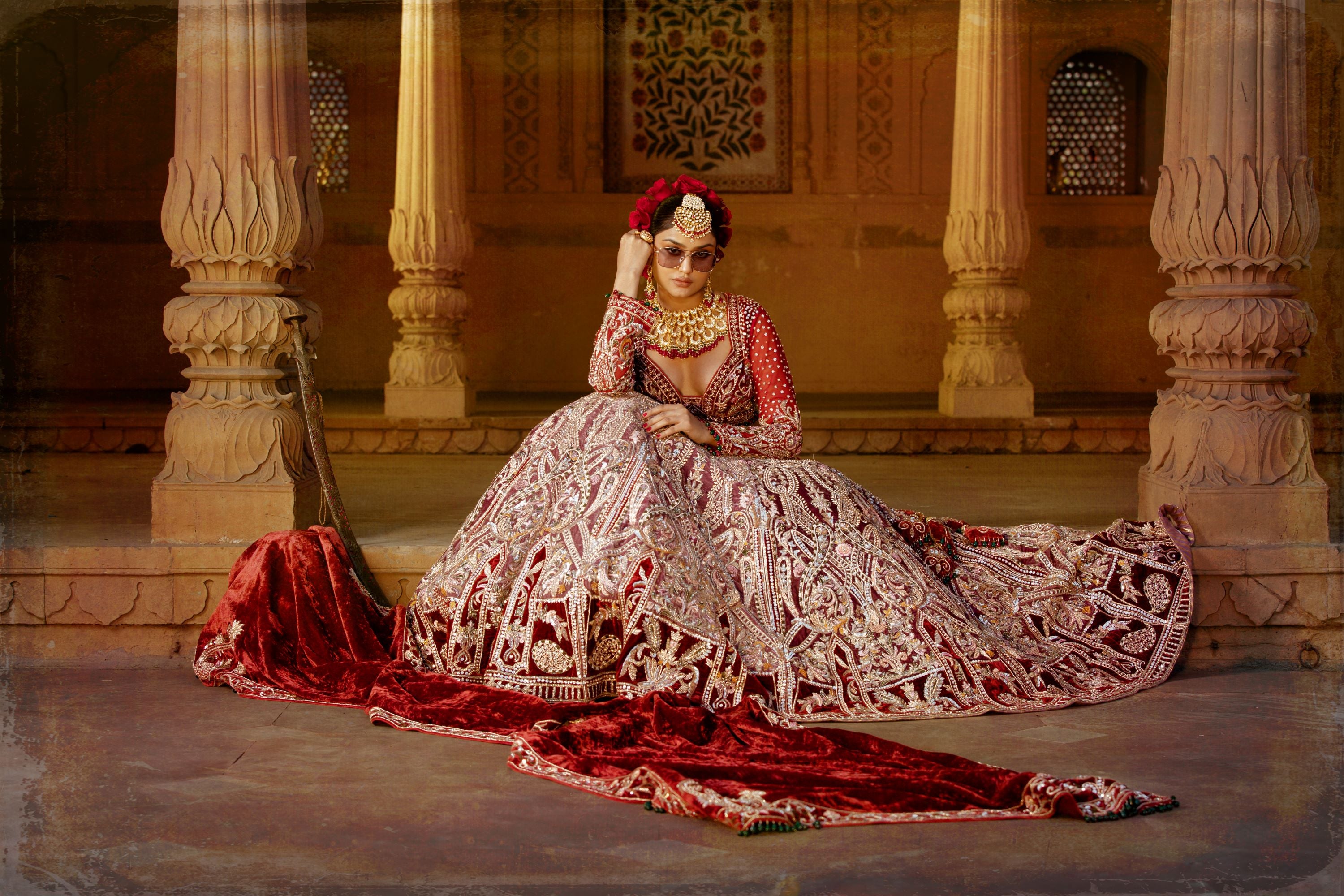 Buy Indian Bridal Wear-Wedding Bridal Maroon Dress-Indian Bridal Dress |  Indian bridal dress, Bridal lehenga red, Indian bridal lehenga