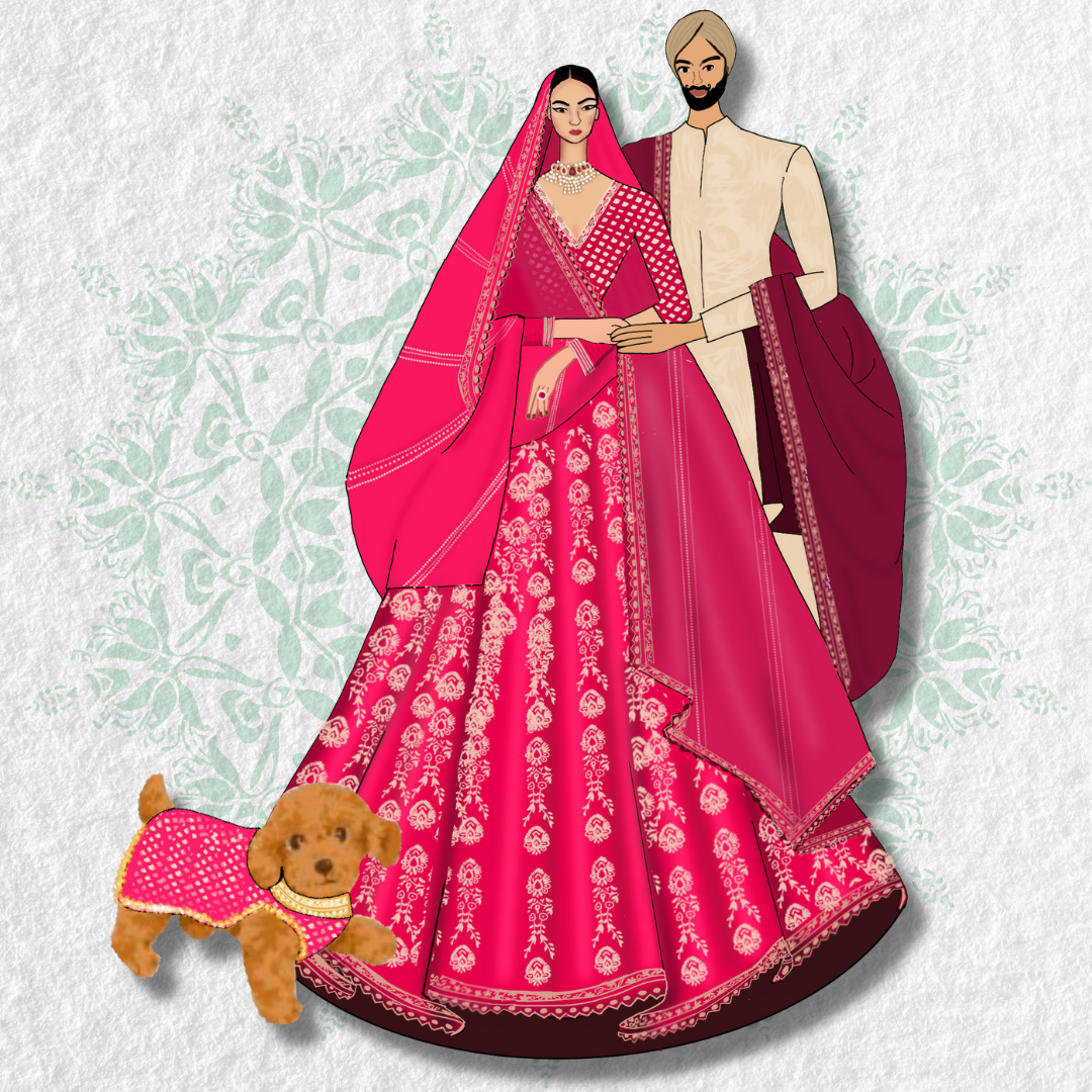 Pink Dog's Sherwani - Indian ethnic pet clothing