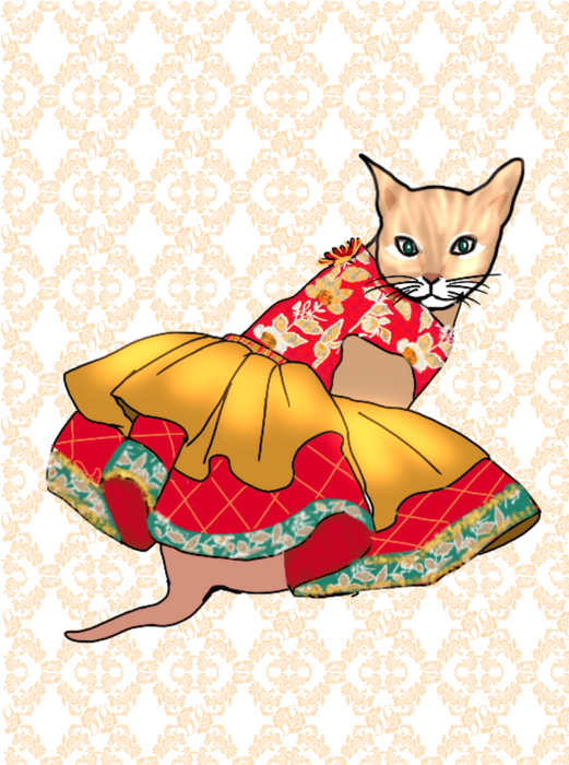 Customized pet apparel - Dog/Cat Lehenga