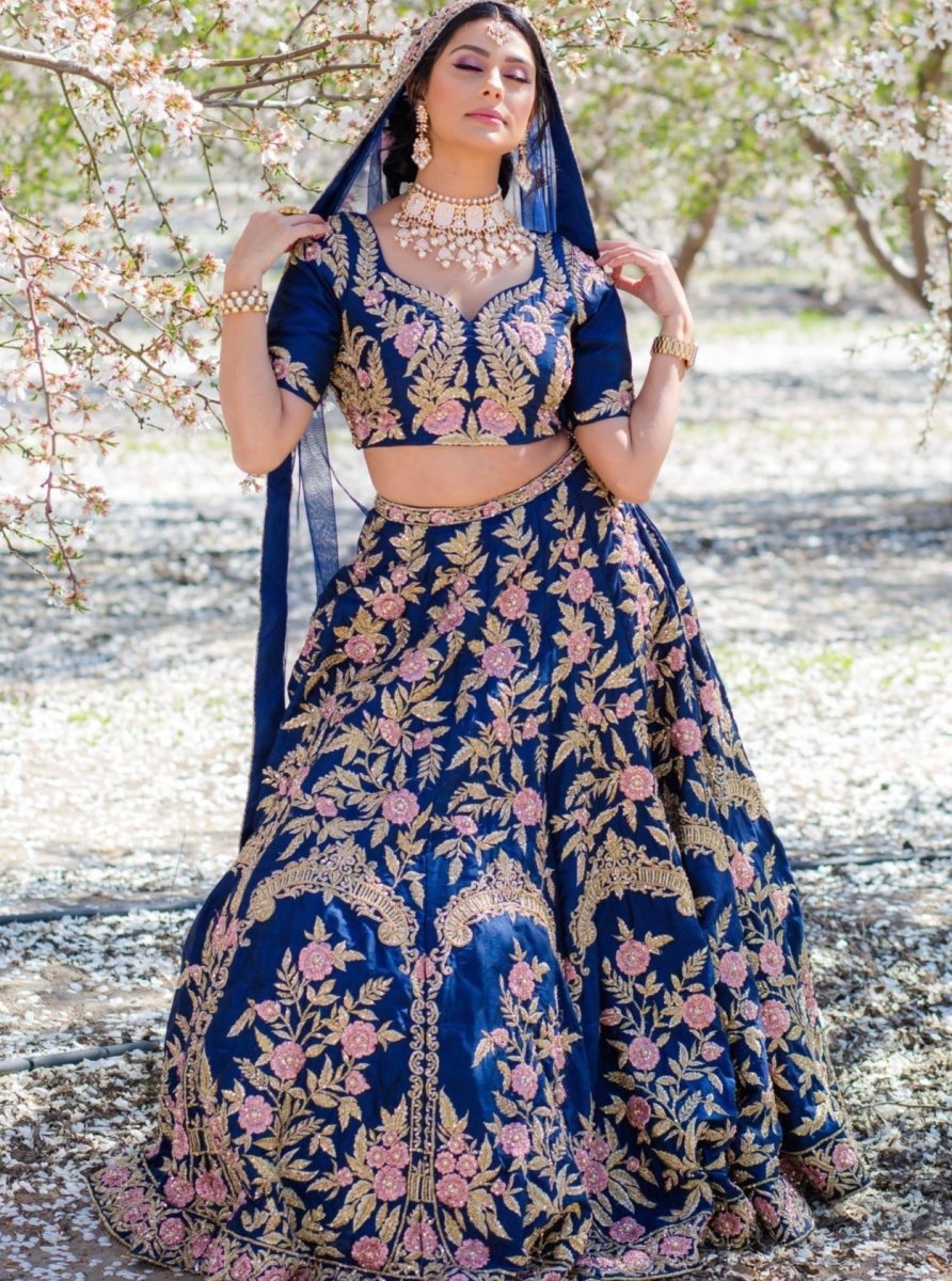 Royal Blue Wedding Lehenga: Indian Bridal Wear | BAnu Banu Designs Royal Blue Wedding Lehenga: Indian Bridal Wear | BAnu Banu Designs