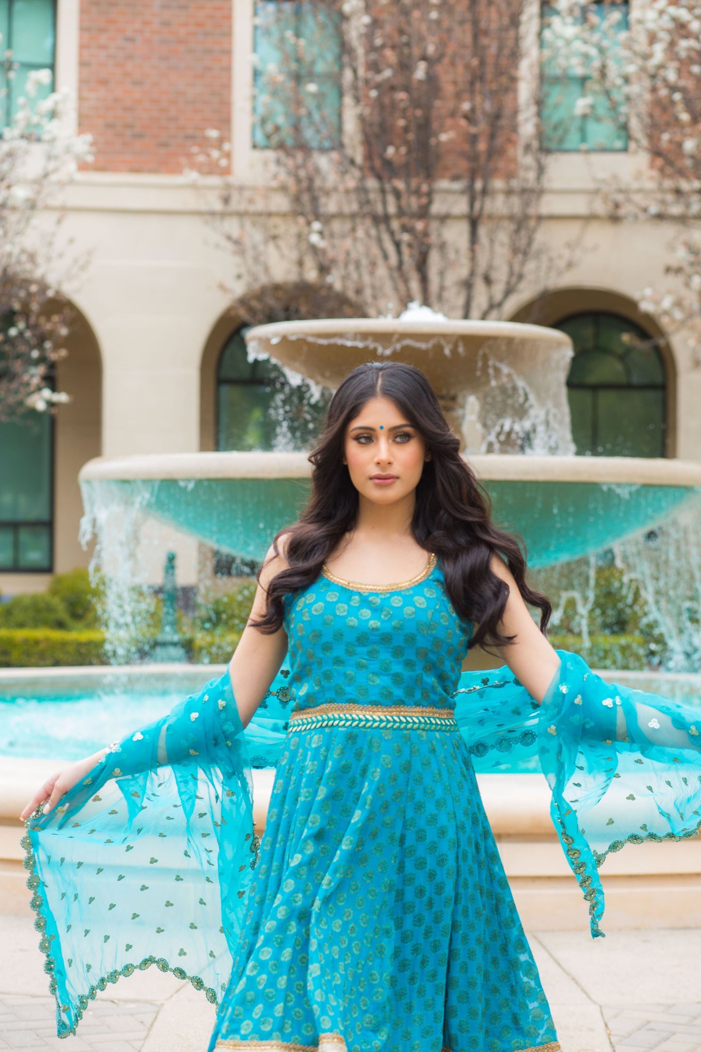 Load image into Gallery viewer, Azul Anarkali suit
