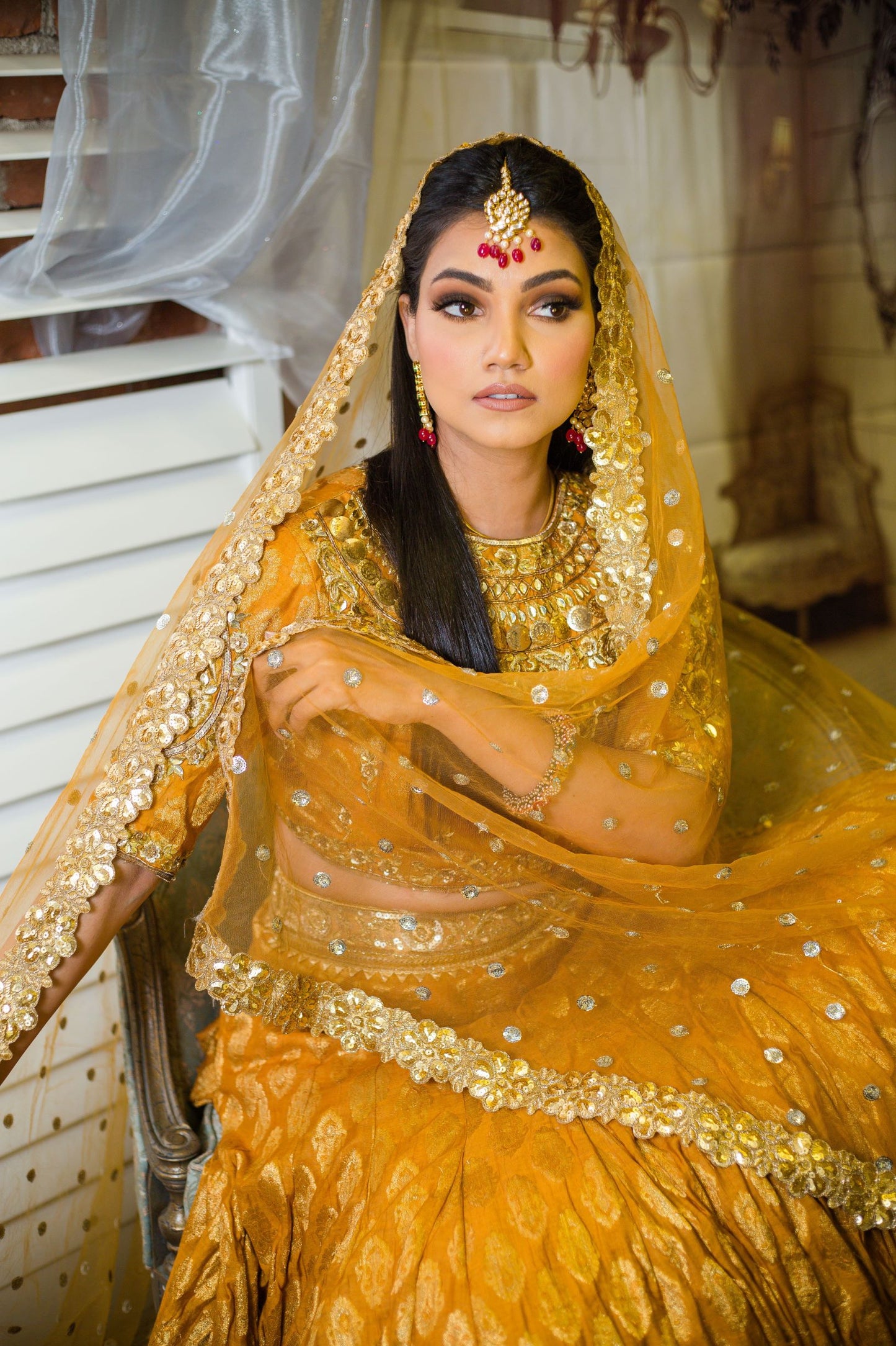 Yellow Net Non-Bridal Lehenga Choli - Heer Fashions