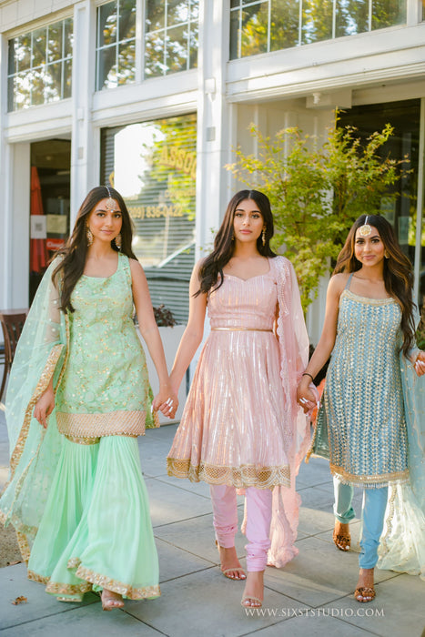 Mint Green Sharara Suit