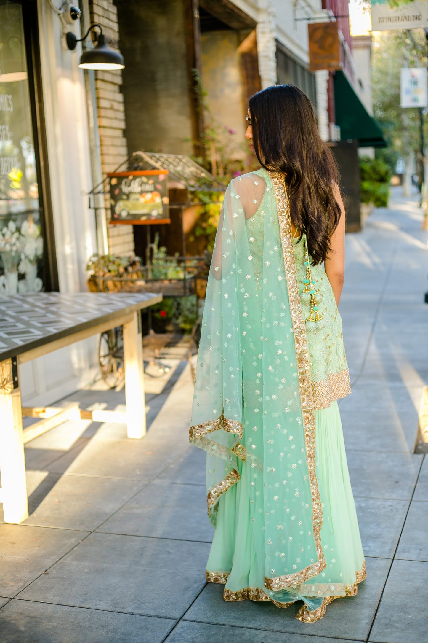 Mint Green Sharara Suit