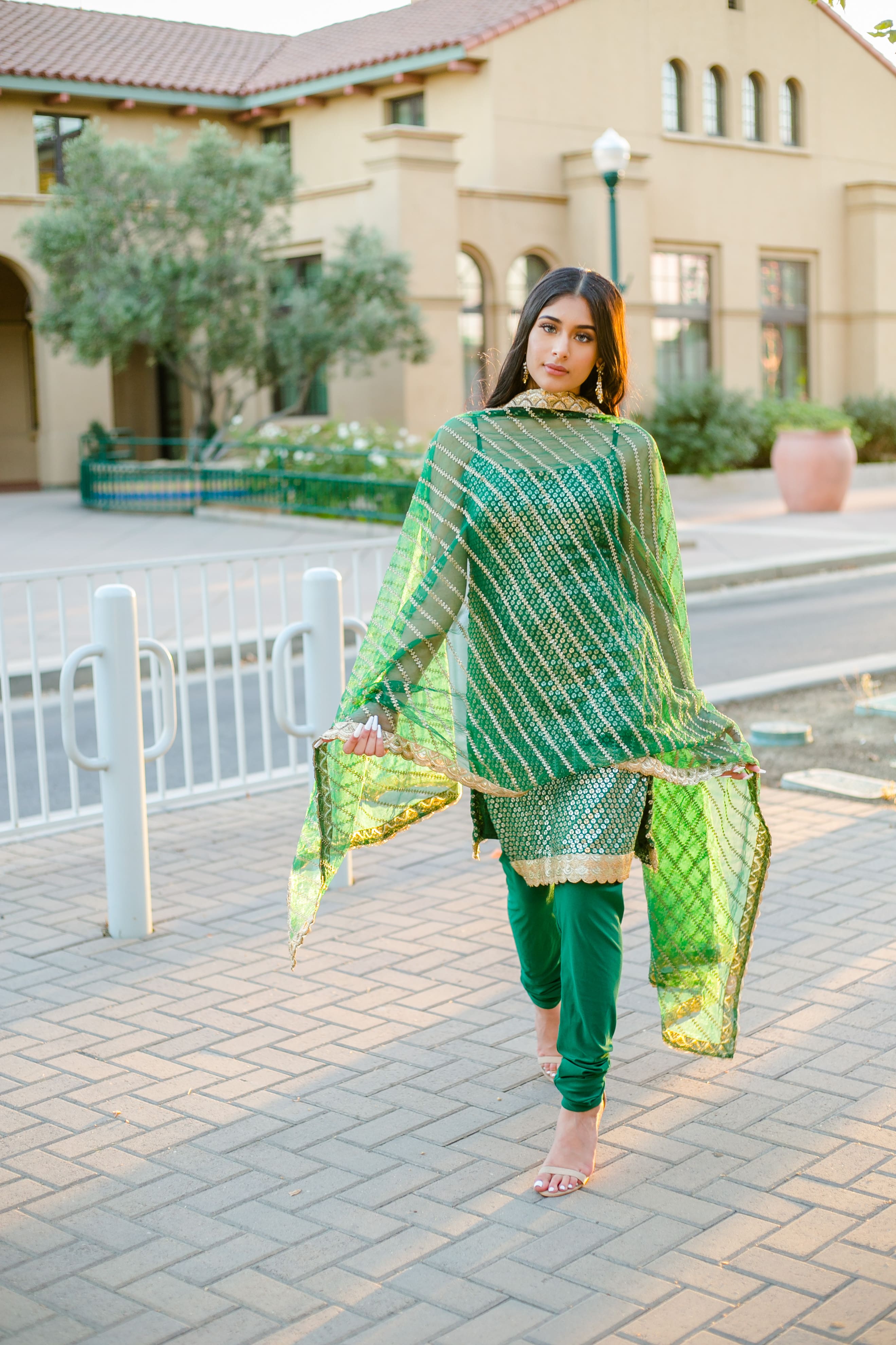 Spaghetti Strap Suit with Churidar: Modern Indian Kurti – B Anu Designs