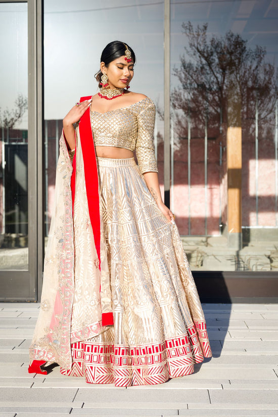 Starlit Silver Lehenga