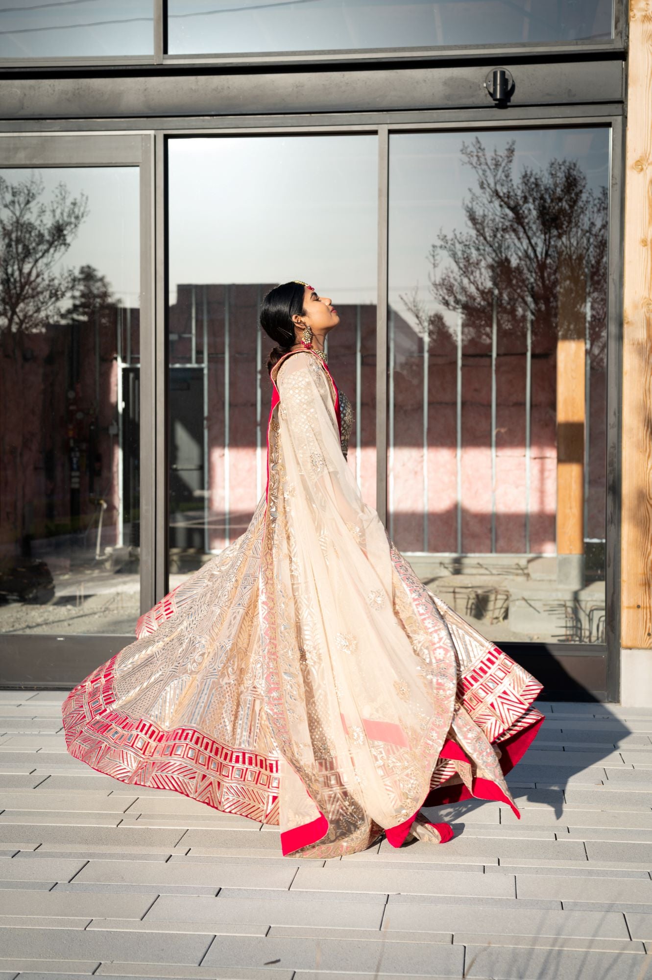 Buy Pink Embroidered Wedding Lehenga, Bridal Lengha Choli, Indian Bride,  Indian Wedding Dress, off White Wedding Dress, Flared Lehenga Skirt Online  in India - Etsy