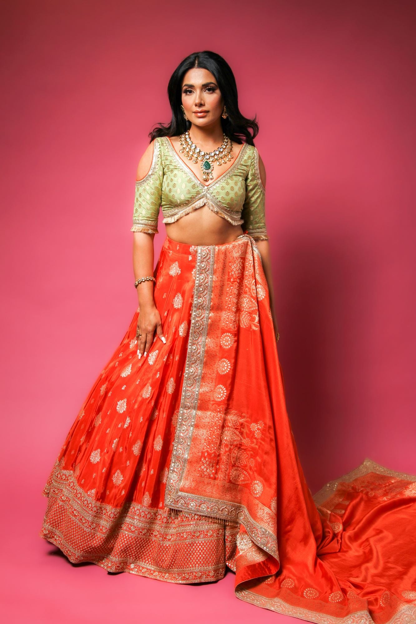 Tangy Pistachio Lehenga