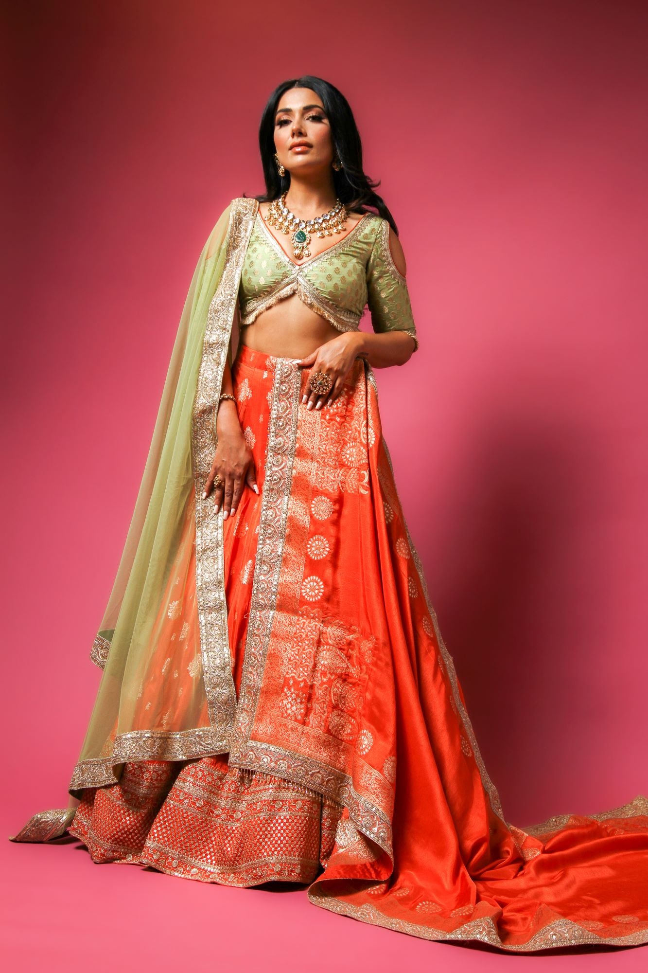 Tangy Pistachio Lehenga