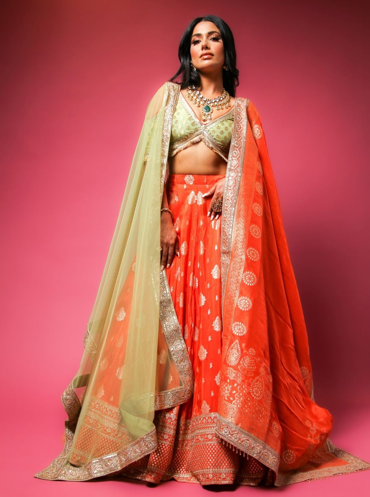Tangy Pistachio Lehenga