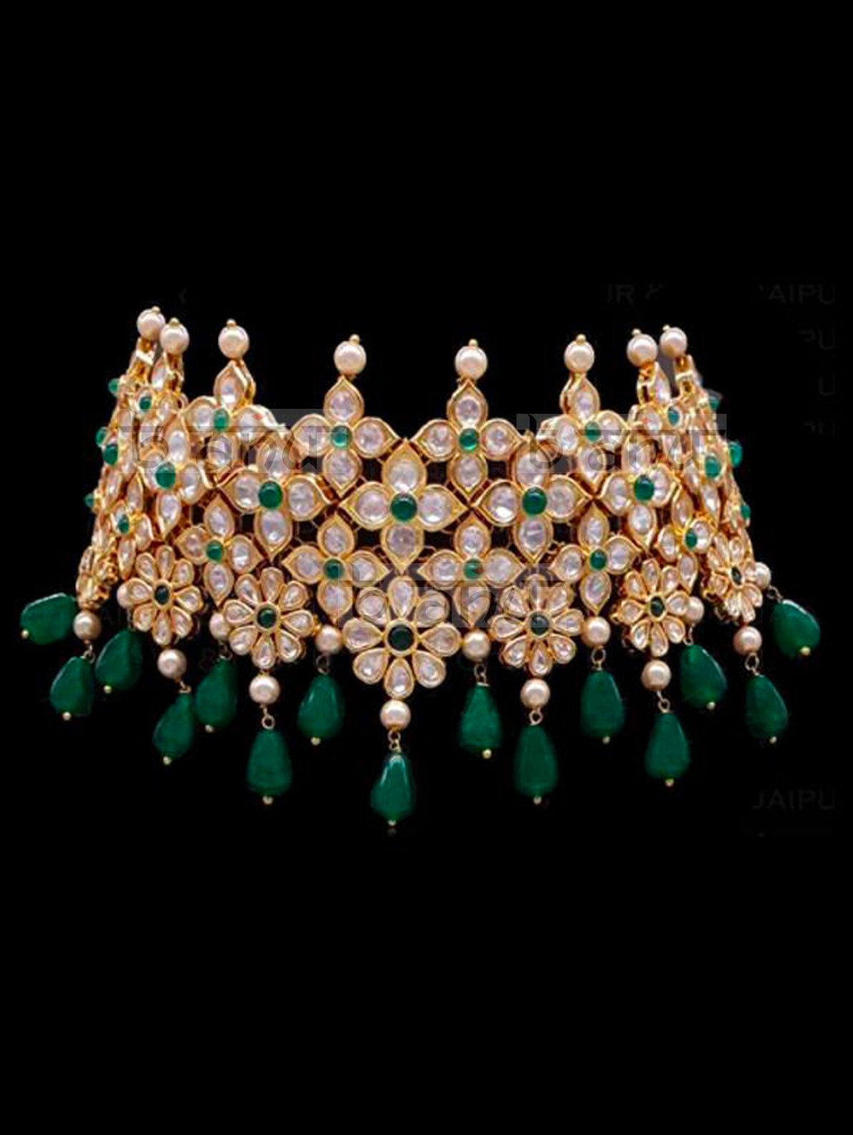 B Anu Designs Kiara Emerald Jewelry Set