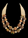 Ayana Multi Strand Pearls & Antique Meenakari Necklace - bAnuDesigns