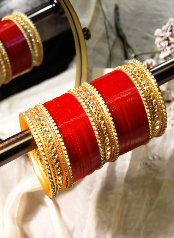 Classic Red Chooda bangles for Indian Brides in USA