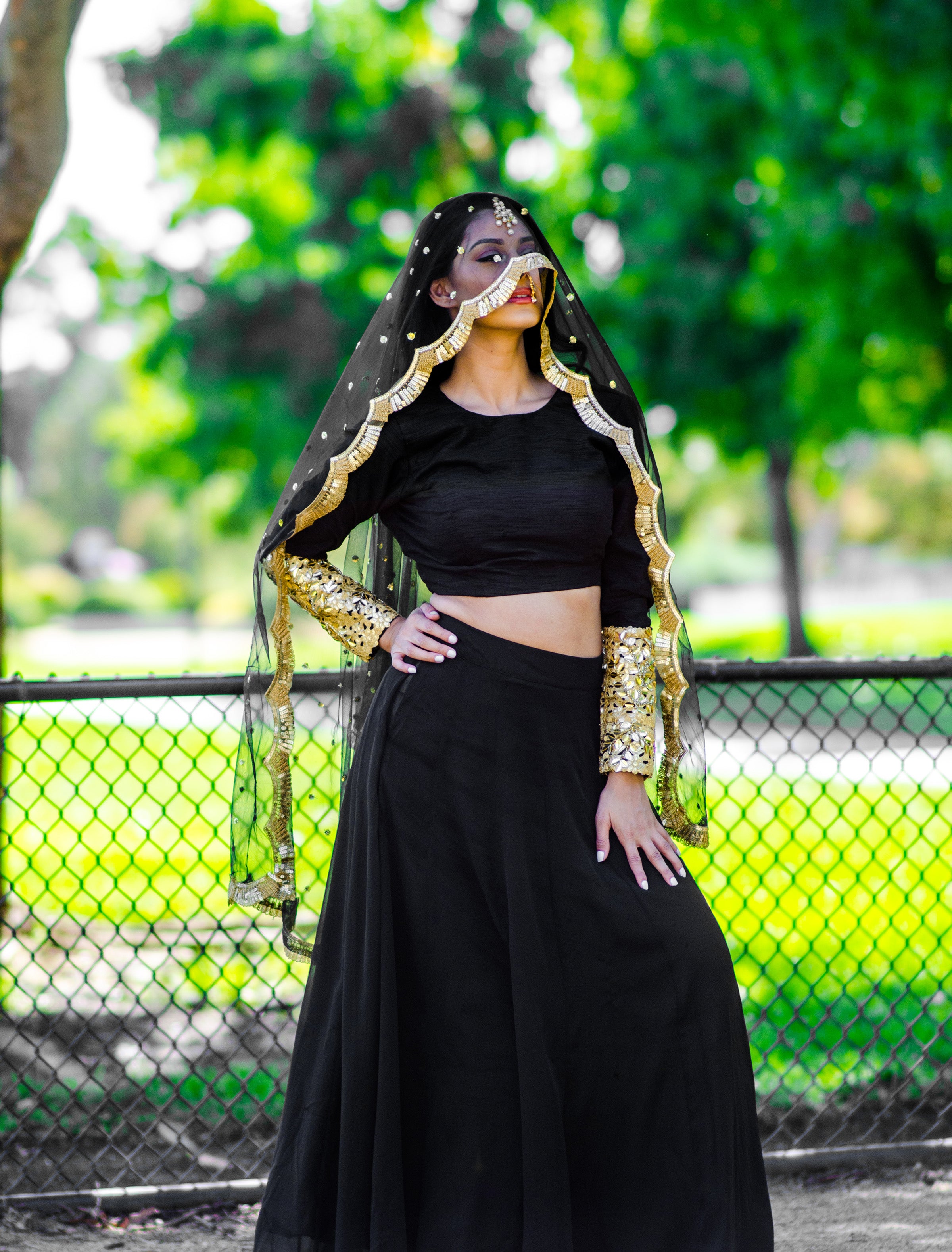 Chunni Black - bAnuDesigns