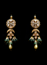 Soraya IV - Crystal Kundan, Lime Pearl and Ruby Necklace Set