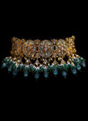 Hyacinth II - Green Pearl and Kundan Bridal Jewelry Set