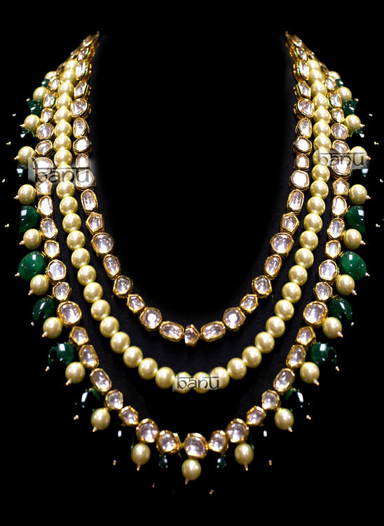 Load image into Gallery viewer, Sterling - Bridal Kundan and Pearl Jewelry Set
