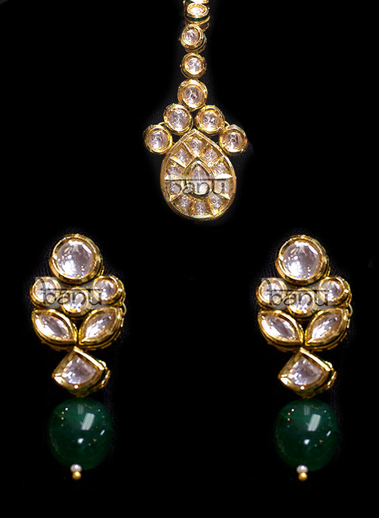 Load image into Gallery viewer, Sterling - Bridal Kundan and Pearl Jewelry Set
