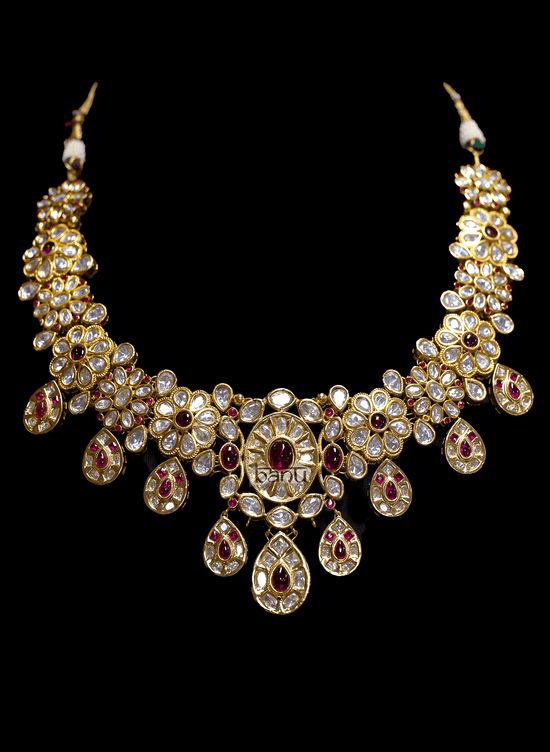 Jacinth - Modern Bridal Kundan and Ruby Choker