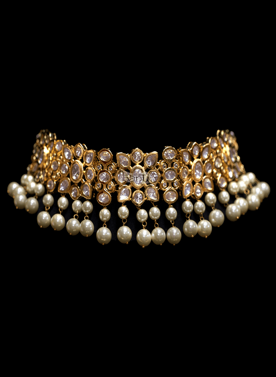 Abrik - Bridal Kundan and Pearl Jewelry Set
