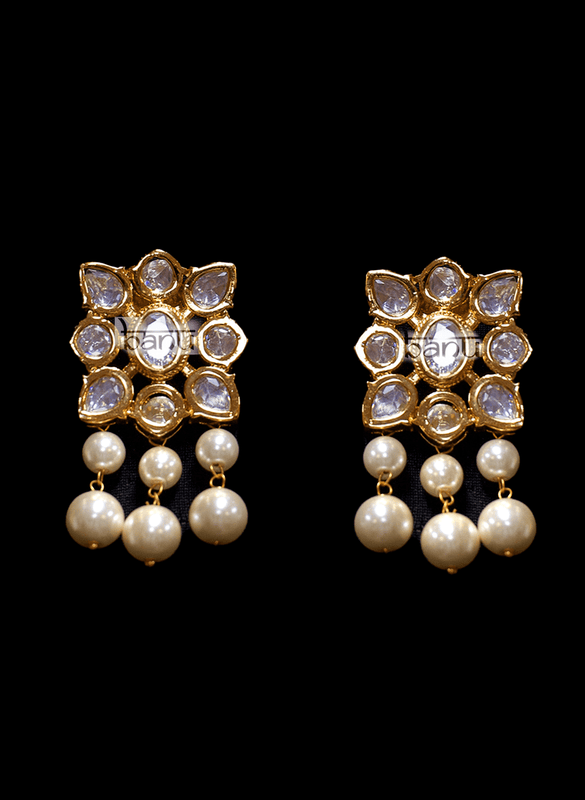 Abrik - Bridal Kundan and Pearl Jewelry Set