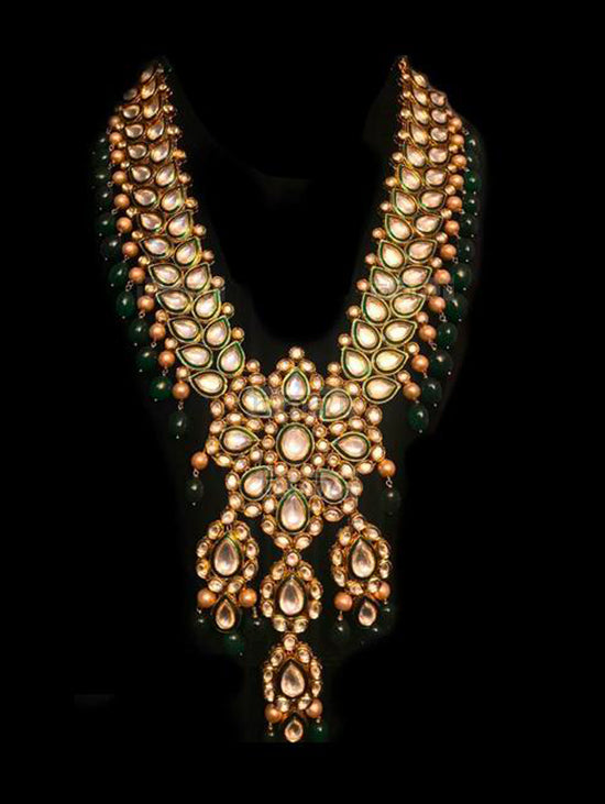 Dulhan Emerald Kundan Necklace - bAnuDesigns