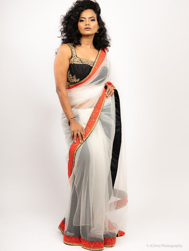 Giva Tulle Sari - bAnuDesigns