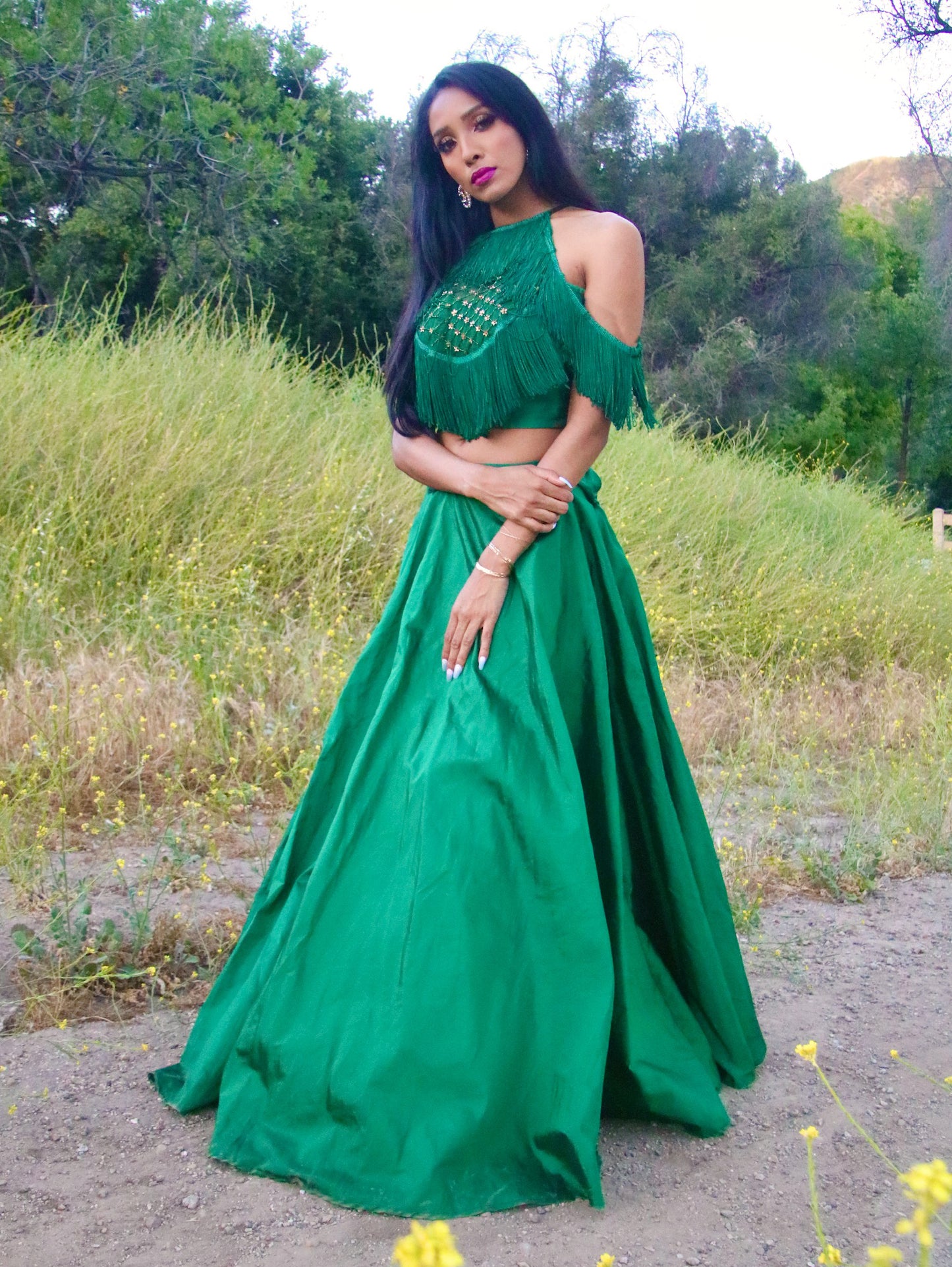 Green Goddess Lehenga - bAnuDesigns