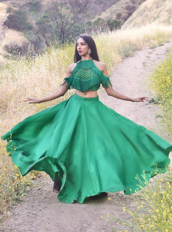 Green Goddess Lehenga - bAnuDesigns