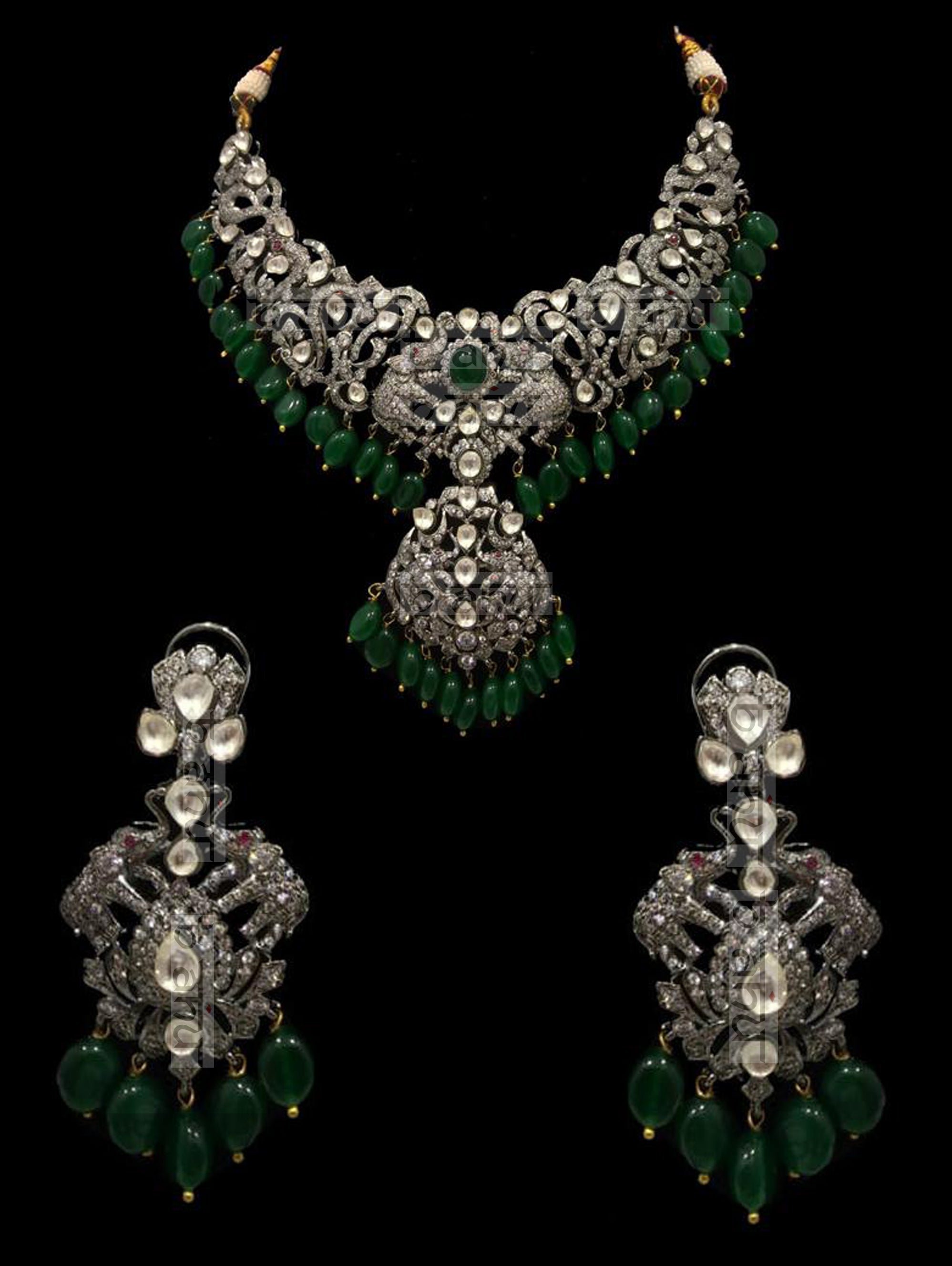 Israh Victorian Emerald Set - bAnuDesigns