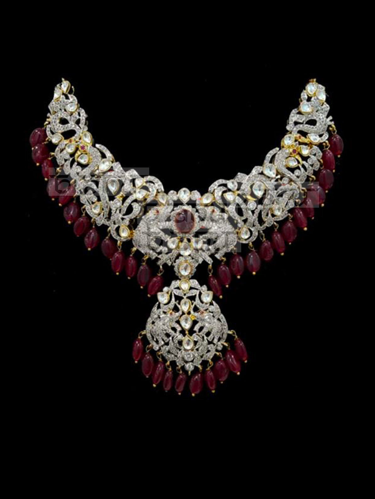 Load image into Gallery viewer, Israh Victorian Ruby Set - bAnuDesigns
