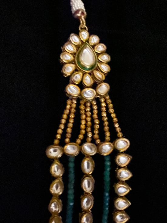 Jaz Multi-string Polki Pendant Necklace - bAnuDesigns