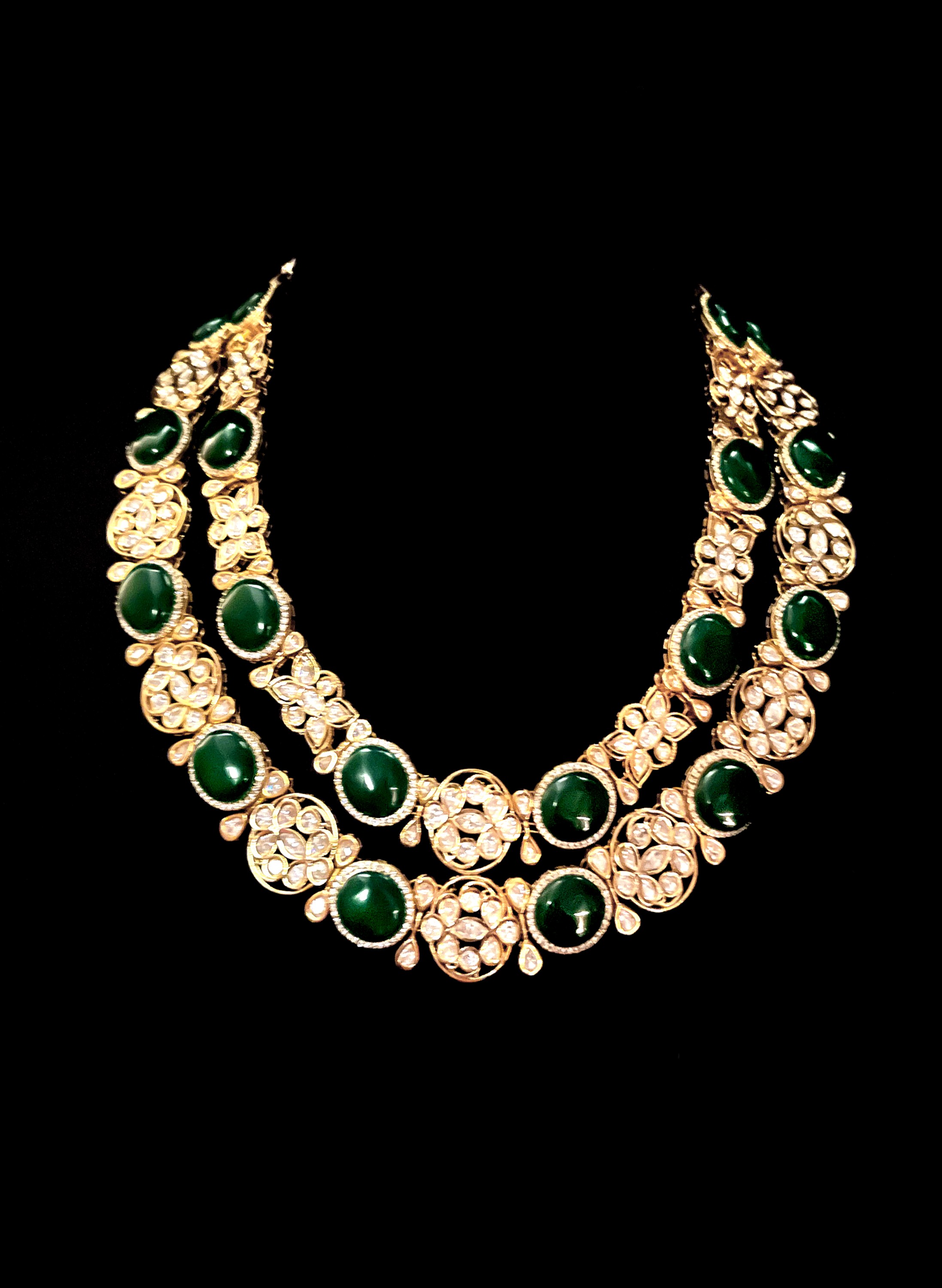Kundan emerald necklace - bridal choker