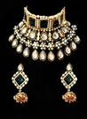 Emerald Kundan bridal choker set