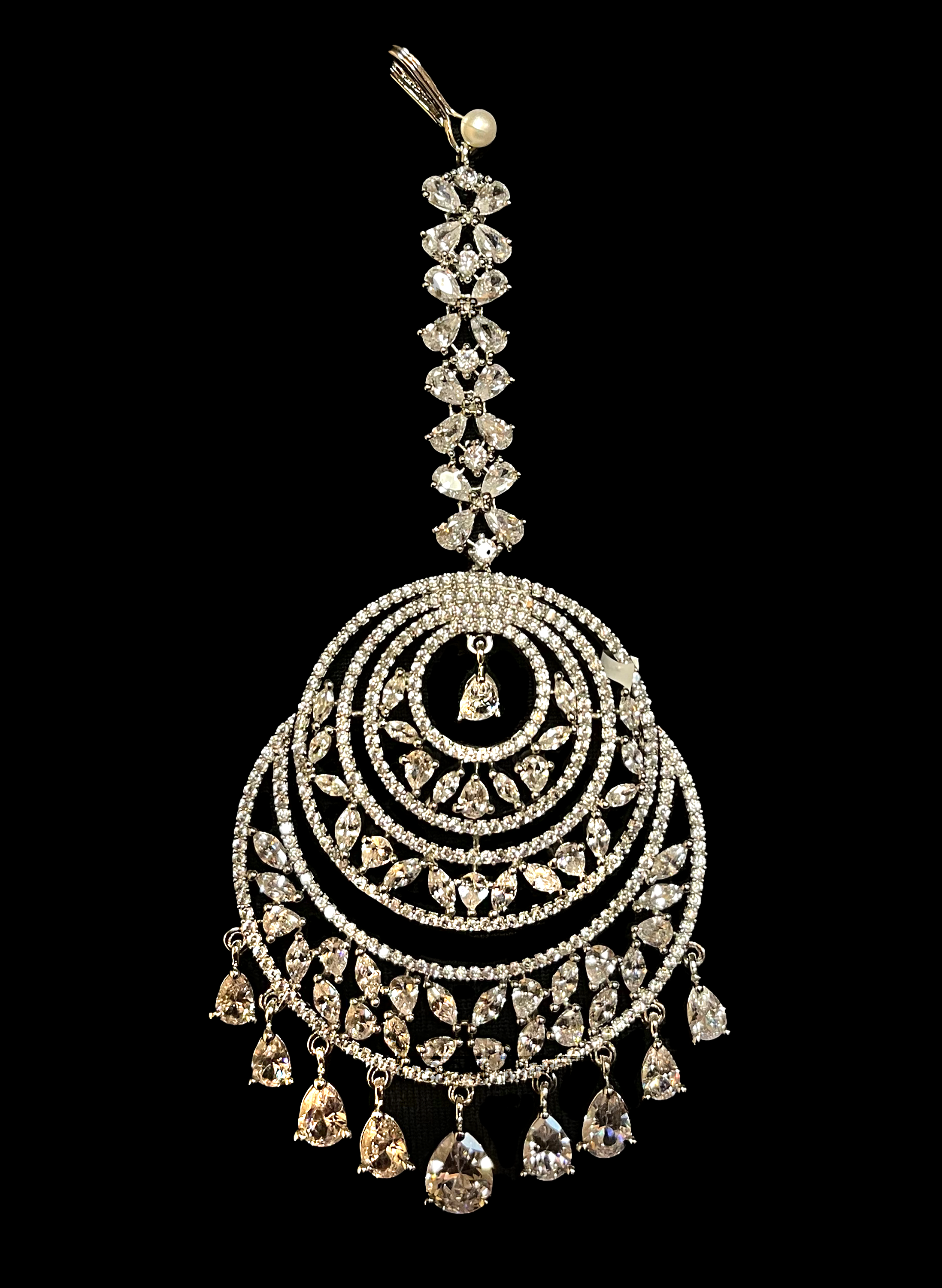 CZ maang teekha for Indian women on bridal occasions 