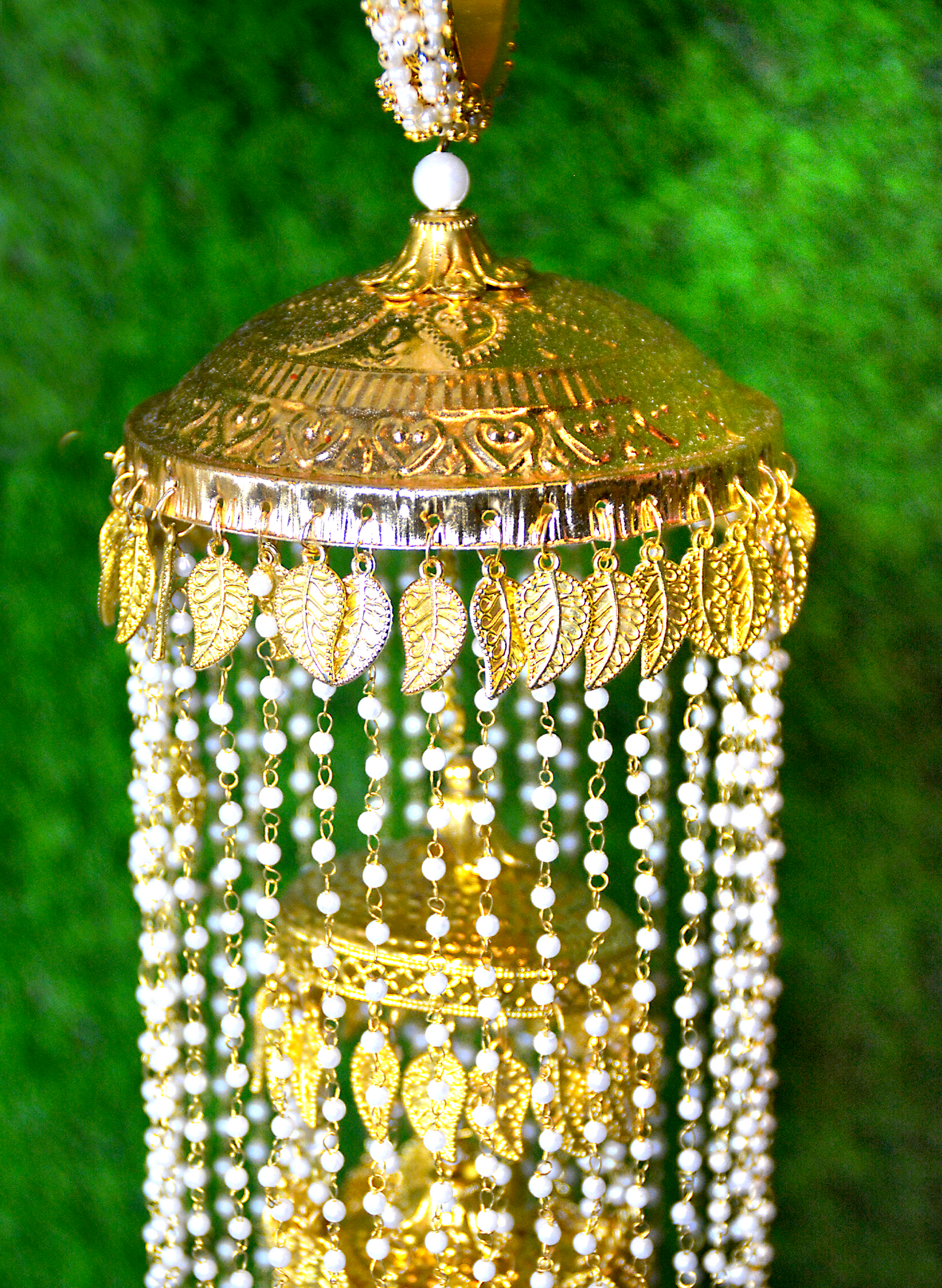 Load image into Gallery viewer, Indian wedding kalire with pearls &amp;amp; layered hangings
