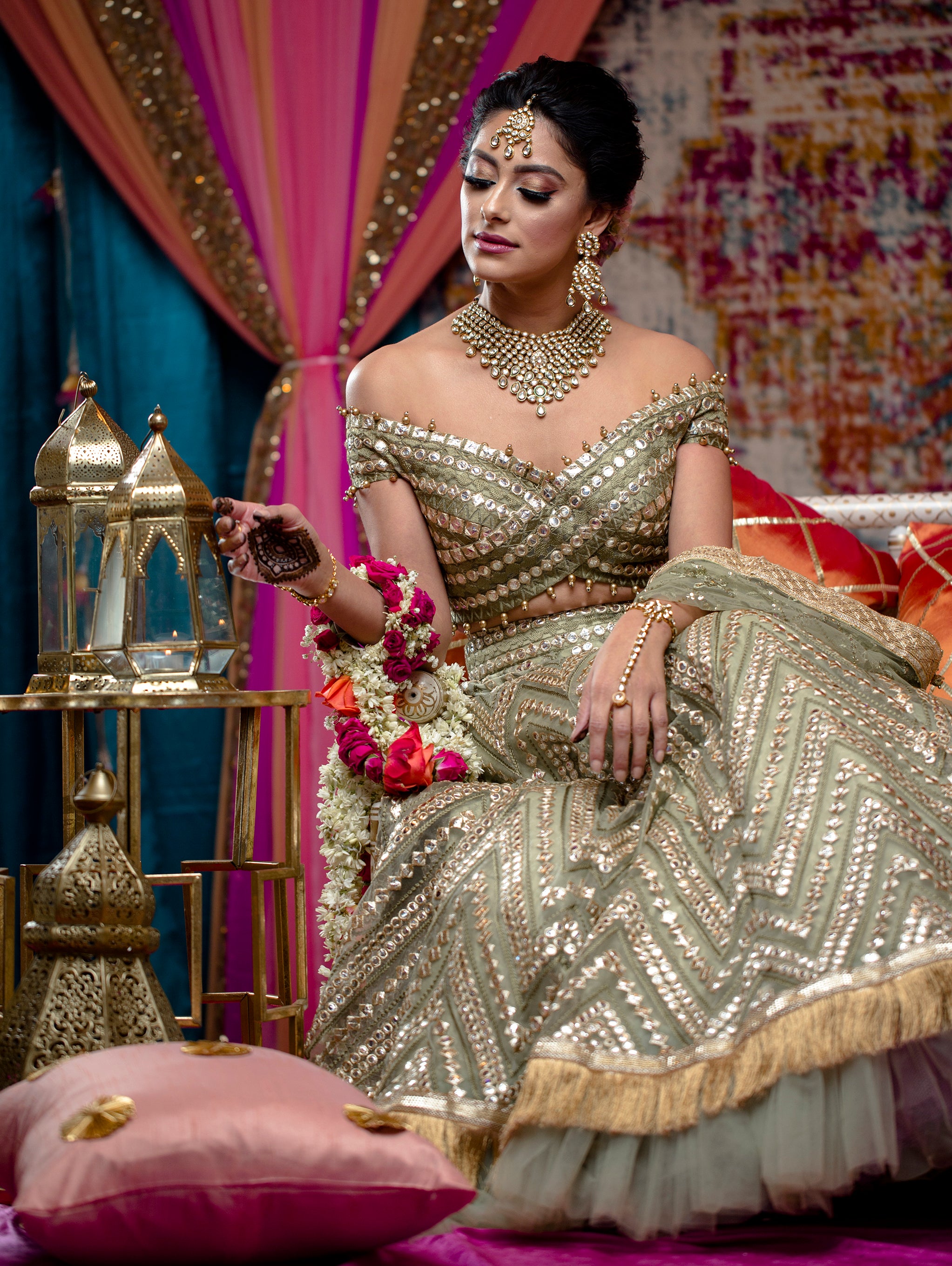 Mendhika Bridal Lehenga - Indian Bridal Wear - bAnuDesigns
