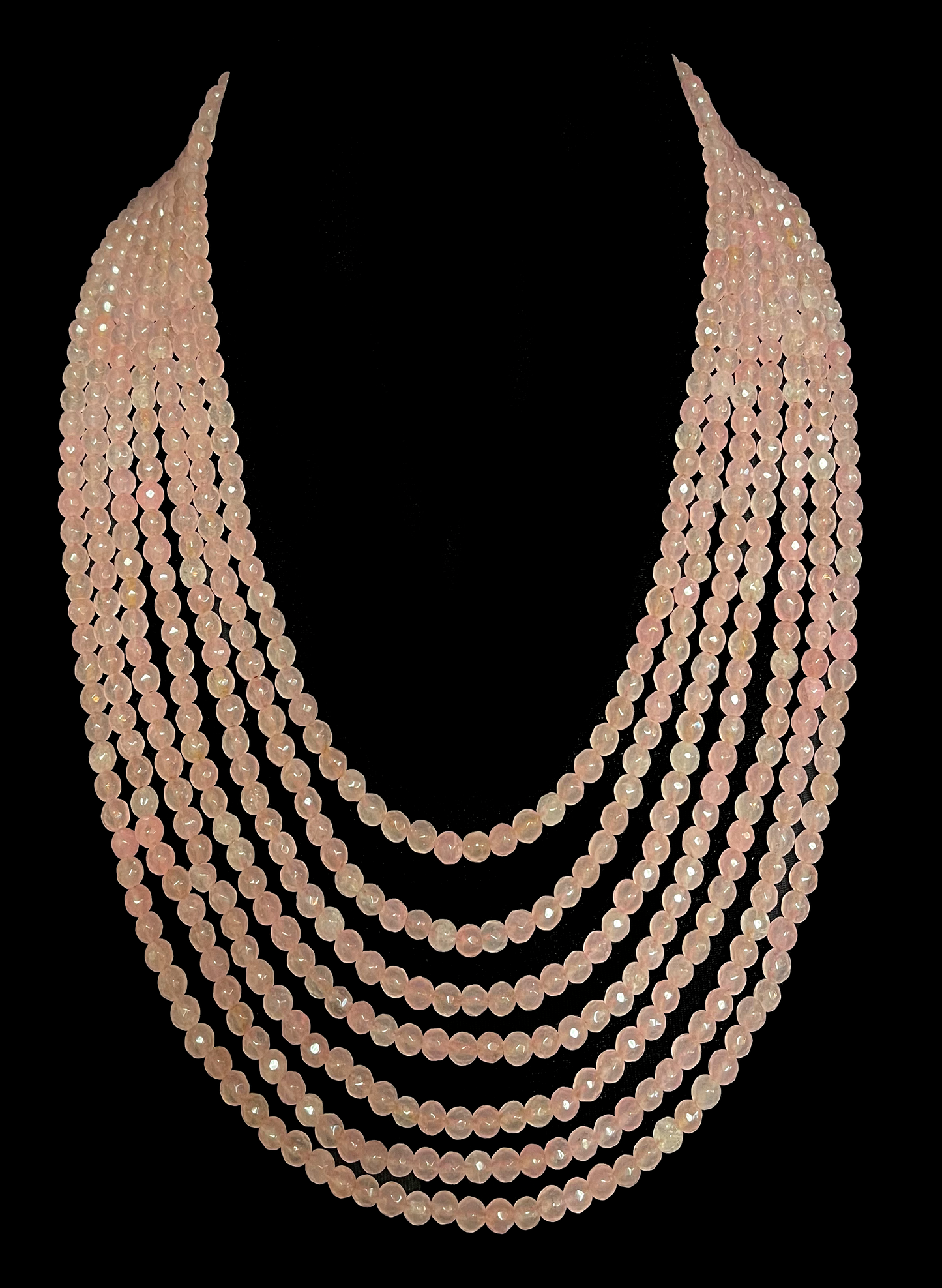 Pink long mala for Grooms - Indian bridal multilayer necklace