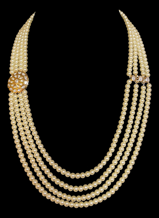 Load image into Gallery viewer, Pearl Mala Necklace for Indian men, bridal accessories 
