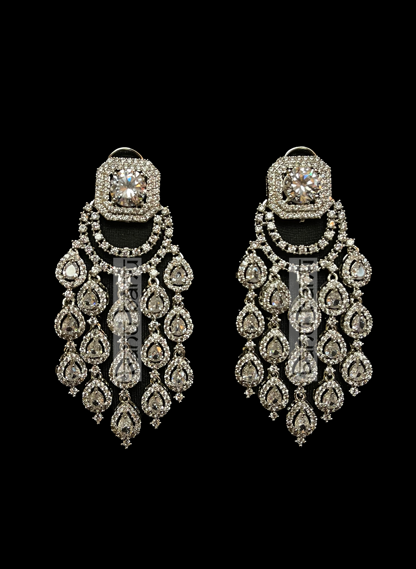 Load image into Gallery viewer, Modern CZ studded earrings for any bride
